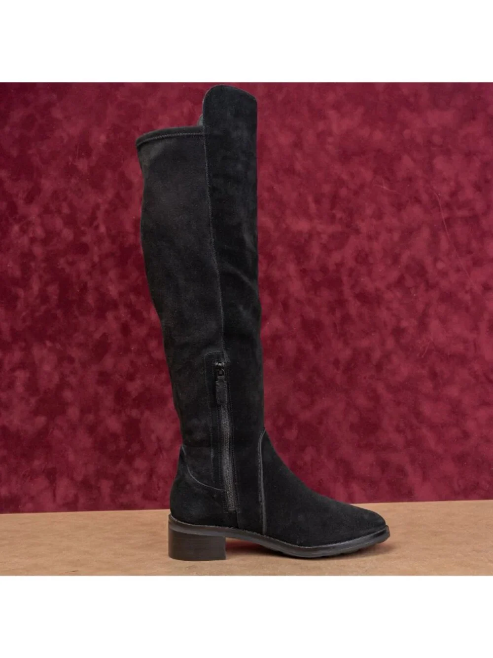 Cole Haan Women Duchess Black Suede OTK GrandOs Fashion Fall Boots sz 7.5